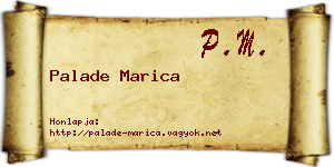 Palade Marica névjegykártya